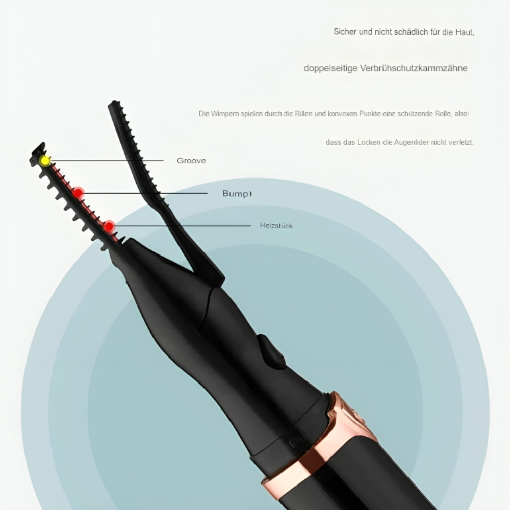 Elektrisch beheizter Wimpernzange™ | Strahlende Wimpern im Nu